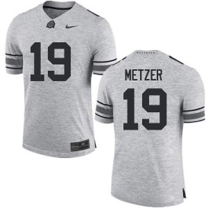 Men's Ohio State Buckeyes #19 Jake Metzer Gray Nike NCAA College Football Jersey Stability JUT2544IC